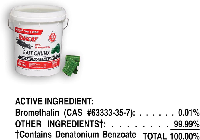 Tomcat With Bromethalin Bait Chunx Pail, 4 lbs.