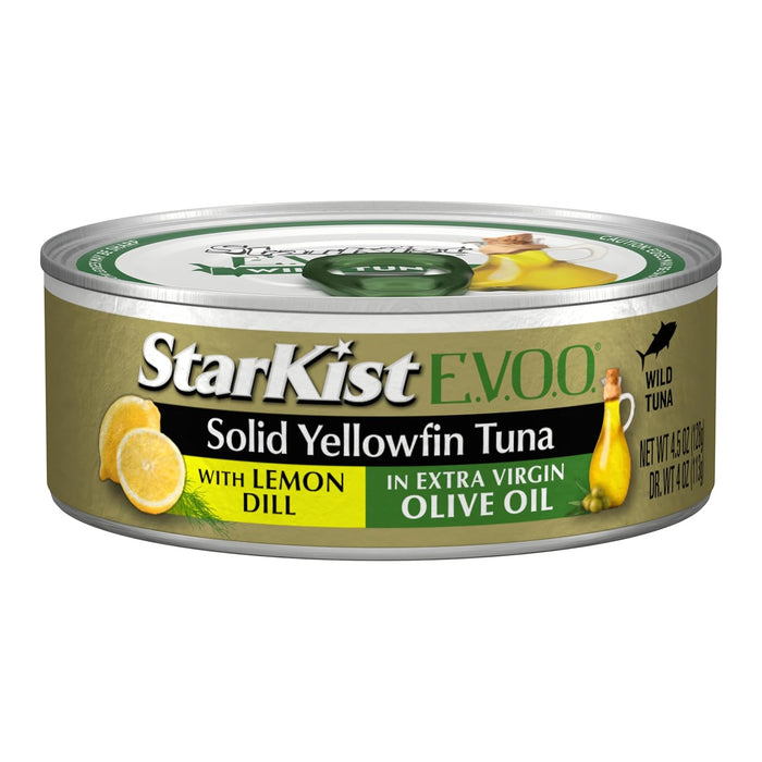 StarKist E.V.O.O. Solid Yellowfin Tuna with Roasted Garlic and Extra Virgin Olive Oil, 4.5 Ounce (Pack of 12)