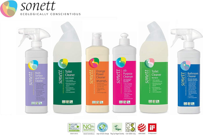 Sonett Organic Universal Orange Powerful Cleaner For Kitchen, House Hold And Repair Shop Very Gentle To Your Skin (1 Count) Certified Organically Grown