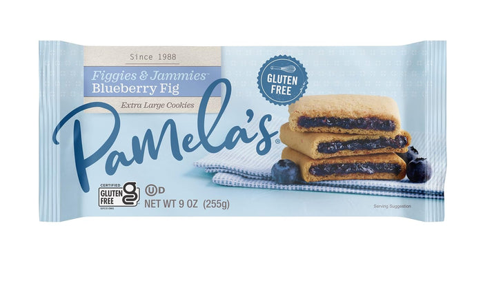 Pamela's Products Gluten Free Figgies & Jammies Cookies, Raspberry & Fig, 9 Ounce (Pack of 6)