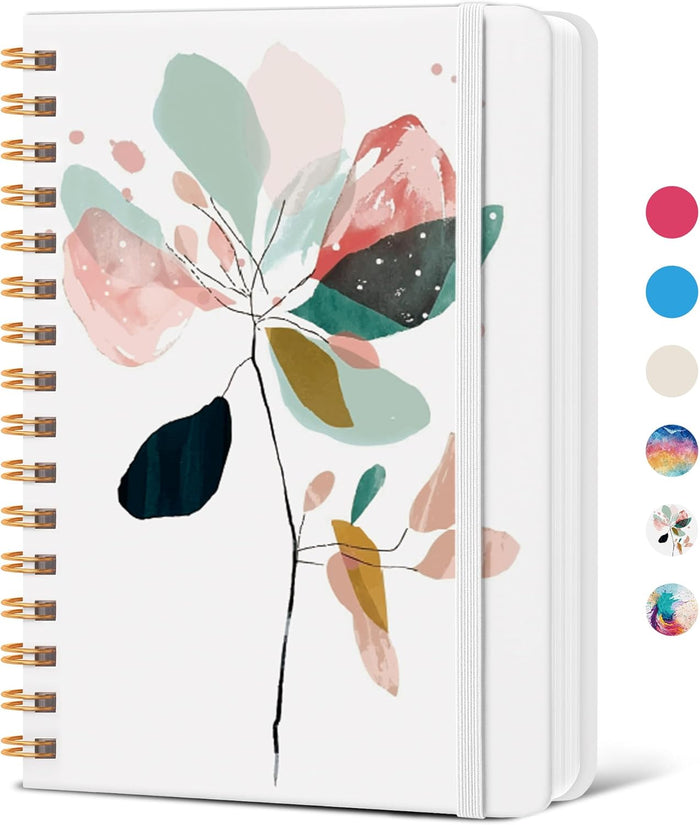 Lined Spiral Journal Notebook, A5 College Ruled Notebook for Journaling, Note-Taking, and Daily Planning, Durable Hardcover with an Elegant Design, Purple