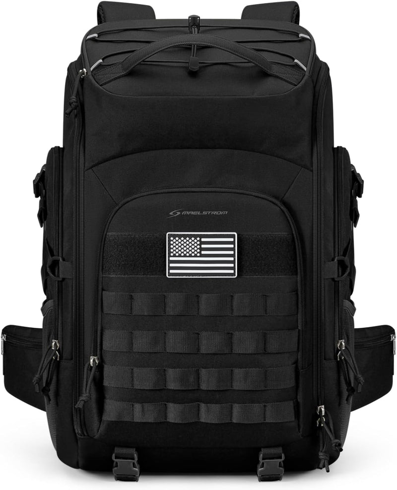 Maelstrom Tactical Backpack for Men, 40L Military Backpack,Water Resistant Assault Pack for Women, 3-Day Bug Out Bag for Hiking, Camping, Gym with Molle System-Khaki