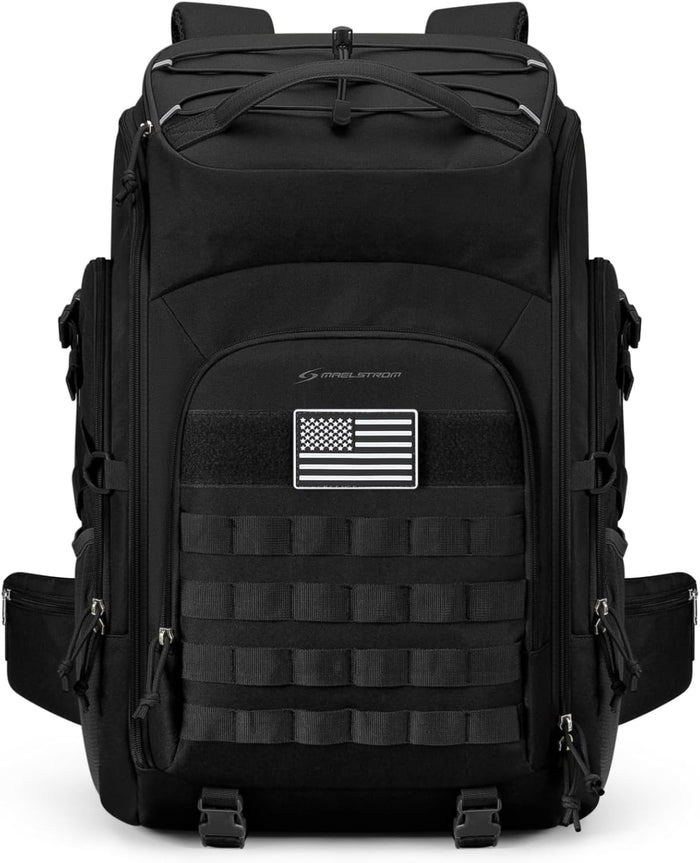 Maelstrom Tactical Backpack for Men, 40L Military Backpack,Water Resistant Assault Pack for Women, 3-Day Bug Out Bag for Hiking, Camping, Gym with Molle System-Khaki