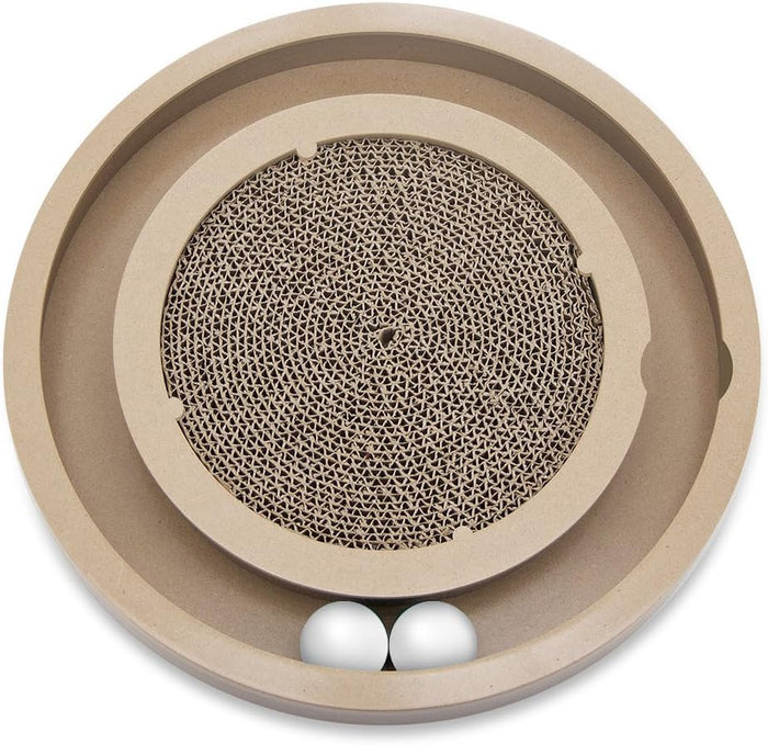 Best Pet Supplies Catify Cat Scratcher, Fun Interactive Scratchers Claw Safe, Furniture Saver Indoor Play Support Natural Cat Behaviors Heavy Duty - 5 Pack Round