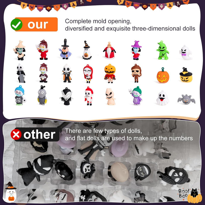 Halloween Advent Calendar 2025,Advent Calendar,with 24 Collectible for Kids Adult Teens,Halloween Countdown Calendar,Ornaments Decorations Gifts