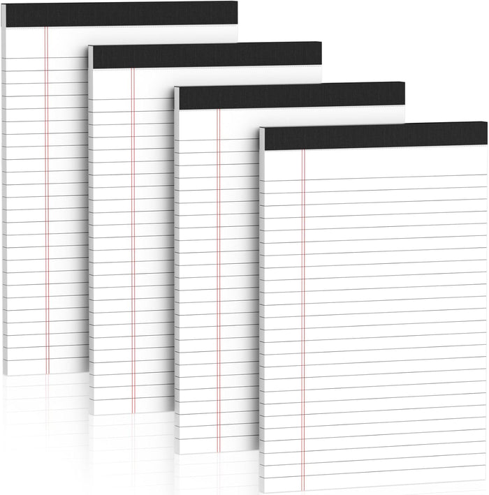 12 Pack Legal Pads 8.5 x 11 Note Pads 8.5 x 11 Inch Notepad 360 Sheets Writing Pads Wide Ruled Lined Paper Pads White Paper Note Pads 8.5 x 11 with 30 Sheets Per Legal Pad for School, Office, Home
