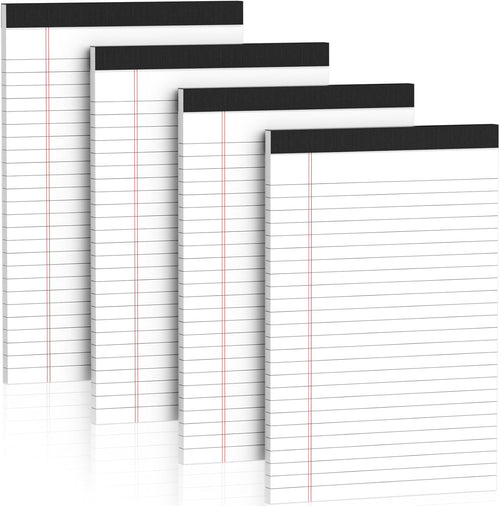 5" x 8" Note Pads 12 Pack of Legal Pads 30 Sheets Notepad College Ruled Small Writing Pads Perforated Pages Paper Pads 80GSM Heavyweight Paper Note Pads for Home, Office, or School