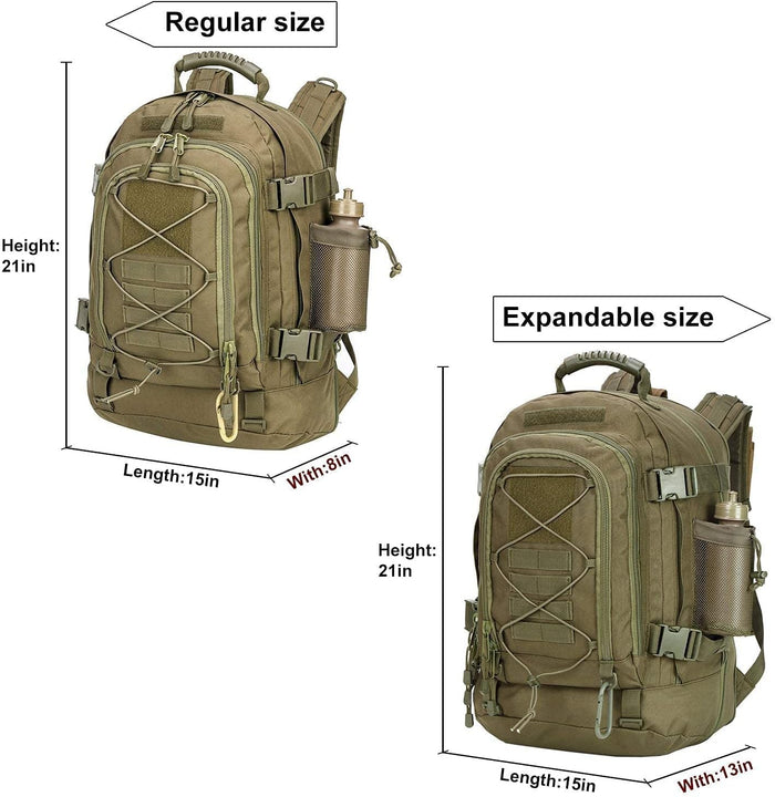 Tactical Backpack Military Army Daypack - Assault Pack for Men Molle Backpacks Bug Out Bag 3 Day Pack for Hiking Camping Travel Hunting Rucksack Trekking Green