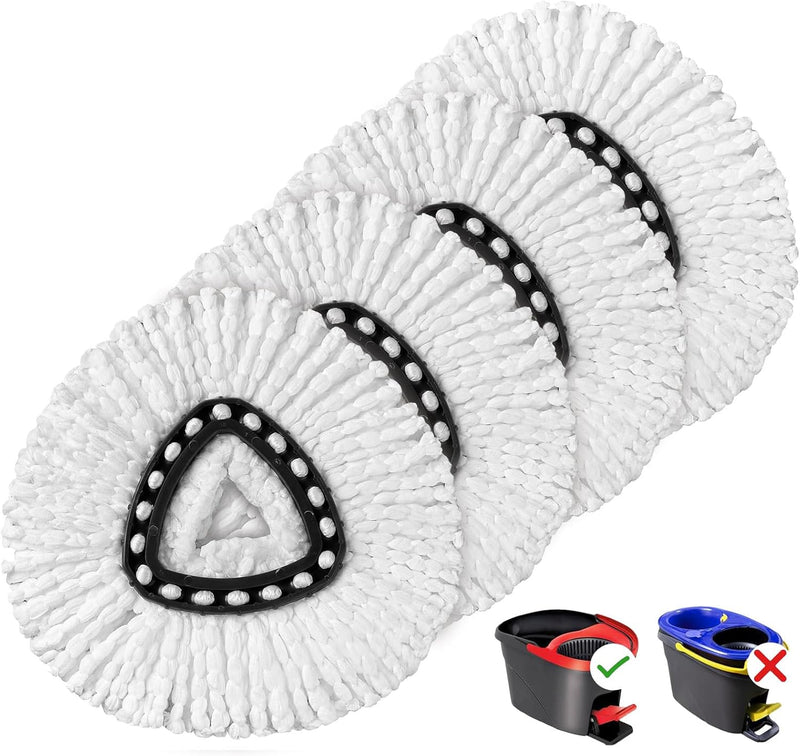 HOMEXCEL Mop Replacement Heads Compatible with O-Cedar EasyWring Spin Mops 3 Pack-Washable Microfiber Spin Head Refills-Easy Cleaning Mop Head Replacement