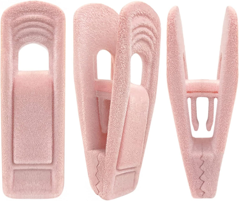 Black Velvet Hangers Clips (80-Pack), Non-Slip Strong Velvet Hangers Clips for Velvet Skirt Hangers, Velvet Pants Hanger Velvet Clips Fit for Thin Velvet Clothes Suit Hangers