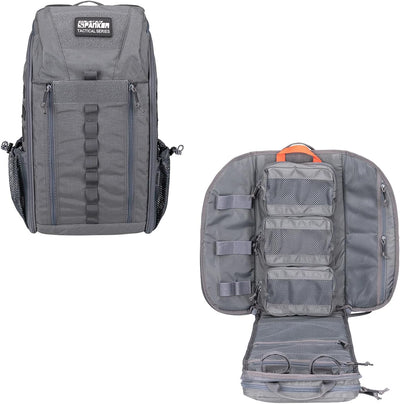 EXCELLENT ELITE SPANKER Medical Backpack Tactical Knapsack Outdoor Rucksack Camping Survival First Aid Backpack（Grey）