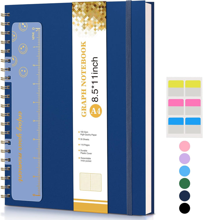 Spiral Notebook Journal 8.5” x 11”, A4 Large Notebooks for Women Men, College Ruled Lined Journal, 100 GSM Paper, Hardcover Spiral Bound Journals for Work School Writing Note Taking Business, Yellow