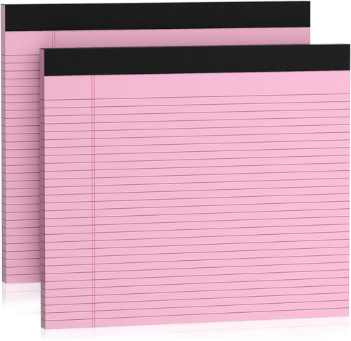 2 Pcs Note Pads 11" x 9.5" Legal Pads College Ruled Notepad Micro Perforated Writing Pads White Lined Paper 80GSM College Ruled Paper Pad of Paper 30 Sheets Notebook for School, To-Do Lists, Office