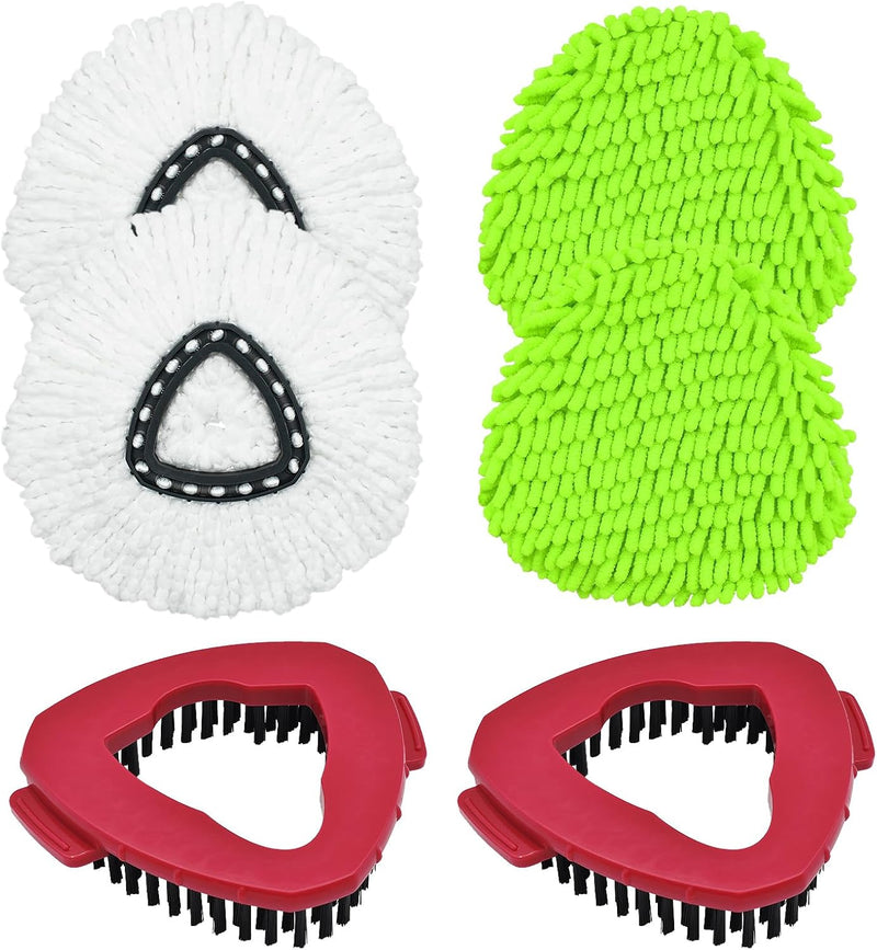 Mop Heads Replacement for Ocedar, Mop Replace Head for Ocedar EasyWring 1 Tank, Microfiber Spin Mop Refills, Include 5 Spin Mop Replacement Head Deep Cleaning Machine Washable with 2 Scrubber Mop Head