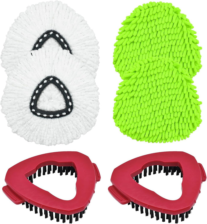 Mop Heads Replacement for Ocedar, Mop Replace Head for Ocedar EasyWring 1 Tank, Microfiber Spin Mop Refills, Include 5 Spin Mop Replacement Head Deep Cleaning Machine Washable with 2 Scrubber Mop Head