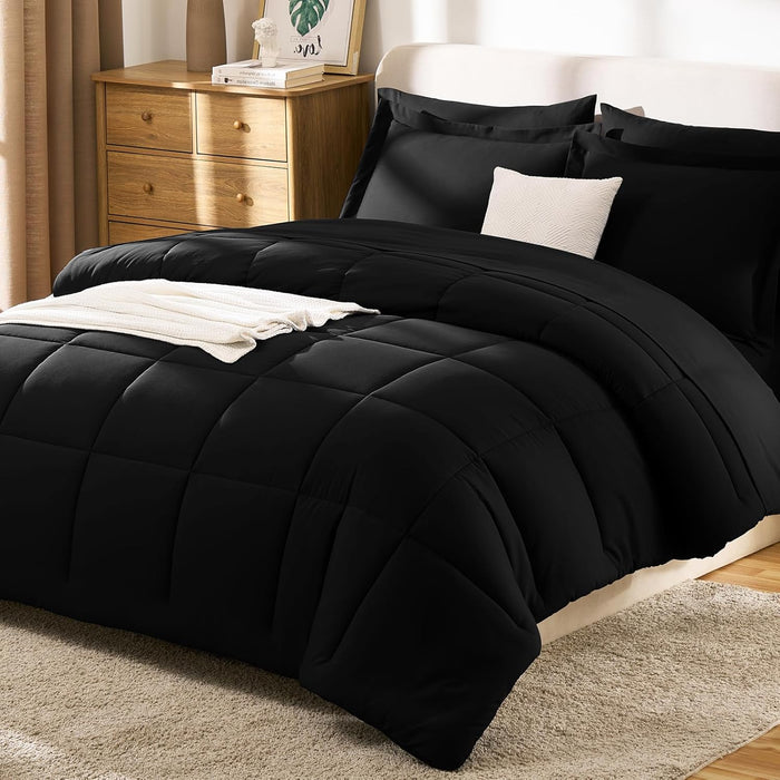 CozyLux Sage Green Full Size Comforter Sets with Sheets - 7 Pieces Bed in a Bag, Full Size Bed Set Bedding Sets for All Season with Comforter, Flat Sheet, Fitted Sheet, Pillowcases & Pillow Shams