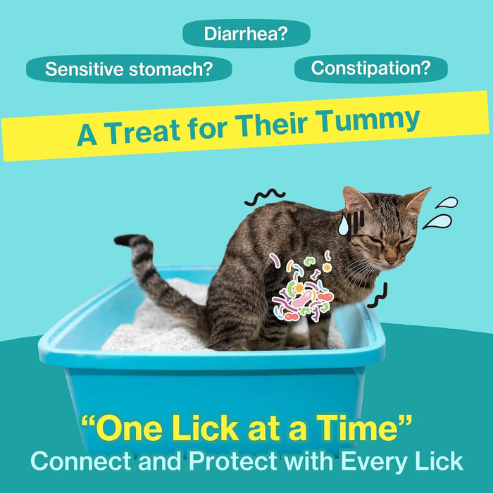 Dr.by CAT BIOME Cat Probiotics - Digestive & Gut Support for Cats, Diarrhea Relief, Immunity Booster with Lactiplantibacillus plantarum Lickable Formula Individually Packaged