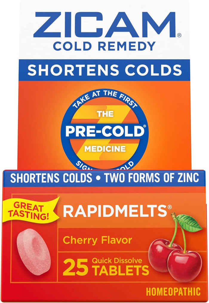 Zicam Cold Remedy Zinc Rapidmelts, Citrus Flavor, 25 Count (Pack of 1)