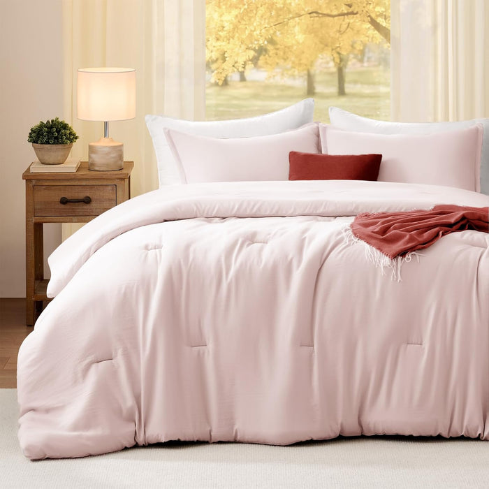 Oversized Queen Comforter Sets Taupebrown,3PCS Soft Lightweight Breathable Bedding Comforter Sets for All Season, Queen XL(98''×98'' Comforter & 2 Pillowcases)