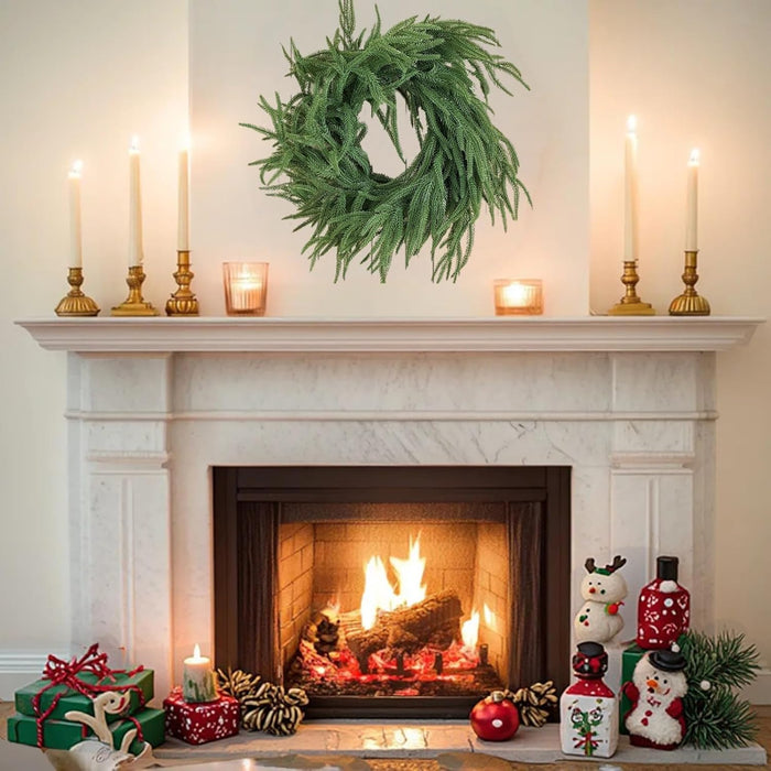 6 Ft Christmas Garlands Norfolk Pine Garlands, Real Touch Artificial Xmas Greenery Garland for Mantel, Staircase, Tabletop - Indoor Outdoor Winter Christmas Decor