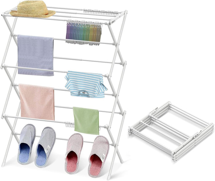 Clothes Drying Rack Household Indoor, Foldable Drying Rack Clothing for Laundry - 40" x 28.8" x 14.2", Space Saving Indoor&Outdoor, Pure White-1pack