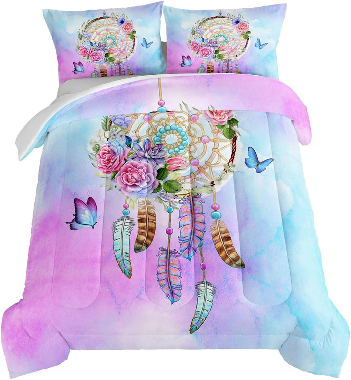 HOSIMA Deer Comforter Forest Hunting Bedding Sets for Teen Boys Mens Bedroom Essentials,Western Bedding Set Wildlife Animal Twin Bed in a Bag RV Inside Decor with 2 Pillowcases.