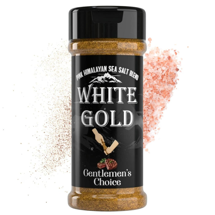 White Gold Cajun Seasoning - Cajun Spice with Pink Himalayan Sea Salt - Mardi Gras-inspired Gourmet Flavor for Vegetables, Stews & Grilling Seasoning, Natural Ingredients, Gluten-Free, Vegan, Keto Friendly