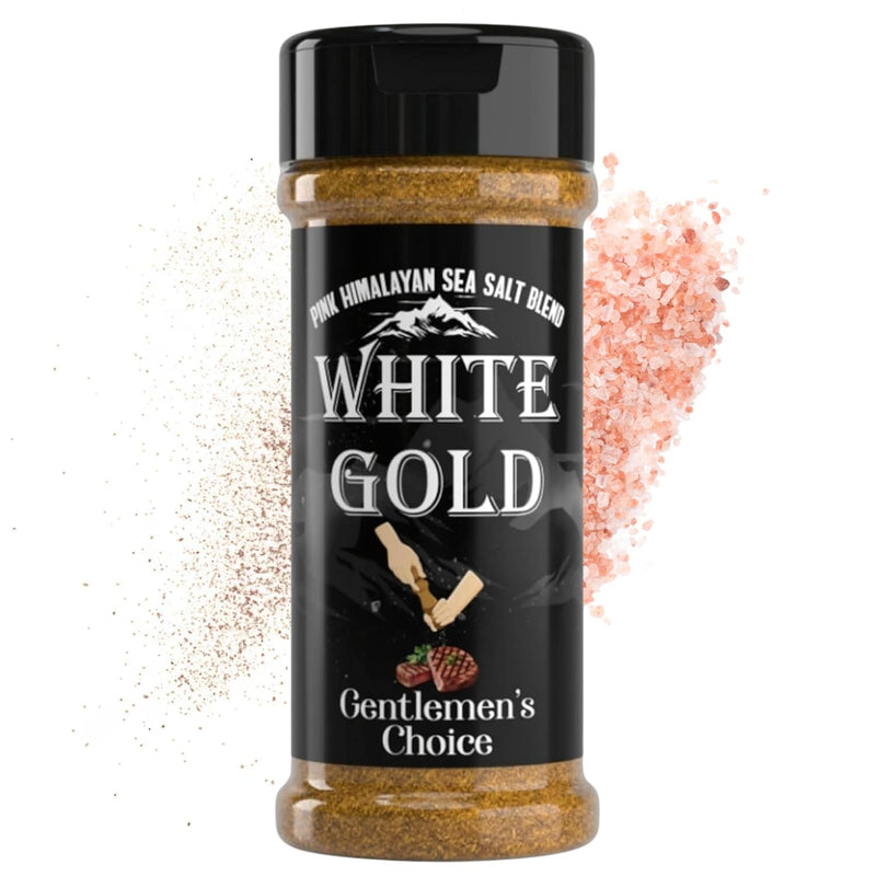 White Gold Cajun Seasoning - Cajun Spice with Pink Himalayan Sea Salt - Mardi Gras-inspired Gourmet Flavor for Vegetables, Stews & Grilling Seasoning, Natural Ingredients, Gluten-Free, Vegan, Keto Friendly