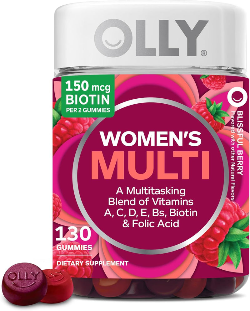 Olly Women's Multivitamin Gummy, B Vitamins, Vitamin A, C, D & E, Supports a Healthy Immune System, Bone Health & Fills Nutritional Gaps -  Berry, 90 Count
