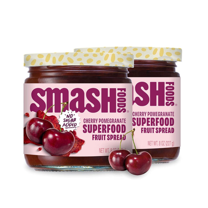 Smash Foods Raspberry Jam | Low-Calorie, No Sugar Added Keto Jam with Upcycled Fruit & Chia Seeds | Vegan, Paleo Superfood Fruit Spread (6 Jars)