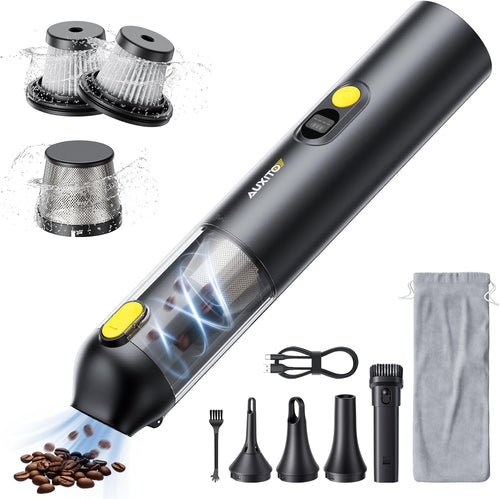 AUXITO Car Vacuum Portable Cordless 14000Pa Suction, Handheld Vacuum Blow & Suction 2 in 1, Small Vacuum Cleaner Hand Held Vacuum for Car, Home, Pet, Office, Ideal Gifts for Men & Women (Black)