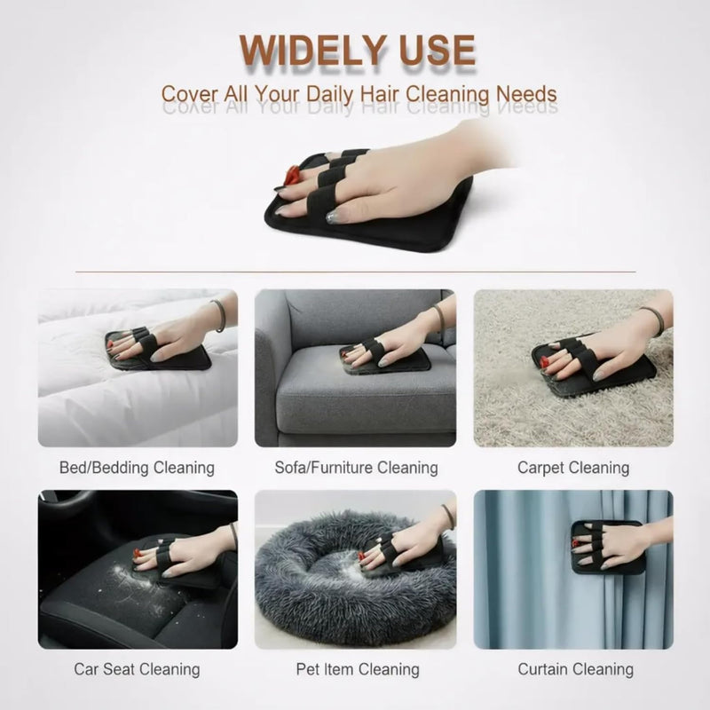 Pet Hair Removal Glove, Reusable Pet Hair Removal Tool Snug 4-Finger Fit Breathable – Magic Grooming Brush for Cats & Dogs, Electrostatic Pet Hair Remover for Laundry, Carpet, Couch & Curtain
