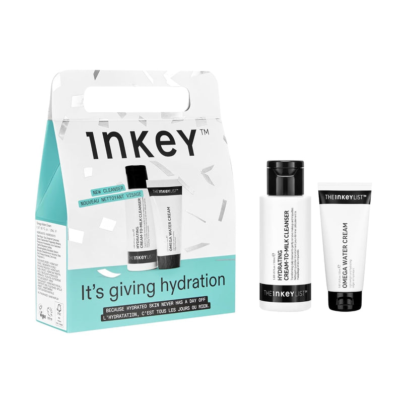 The INKEY List You Need to Build Barriers Skincare Gift Set, Oat Cleansing Balm + Ectoin Hydro-Barrier Serum + Bio-Active Ceramide Moisturiser, Strengthen Skin, Helps Dry Skin, Washbag Included