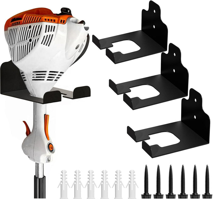 Garage Organizer Trimmer Rack, Garden Power Tool Hanger Weed Whackers Holder Wall Mounted for Grass Trimmer, Hedge Trimmer, Garage Trimmer, Garden Tools,1 Pack(Orange)