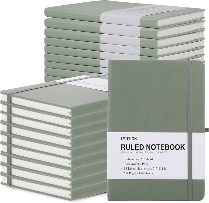 20 Pack Journals for Writing College Ruled Notebooks Journal in Bulk, Hardcover Notebooks (200Pages) for Note Talking, Lined Bullet Journals for Home School Office, 5.7"x8.4", Red