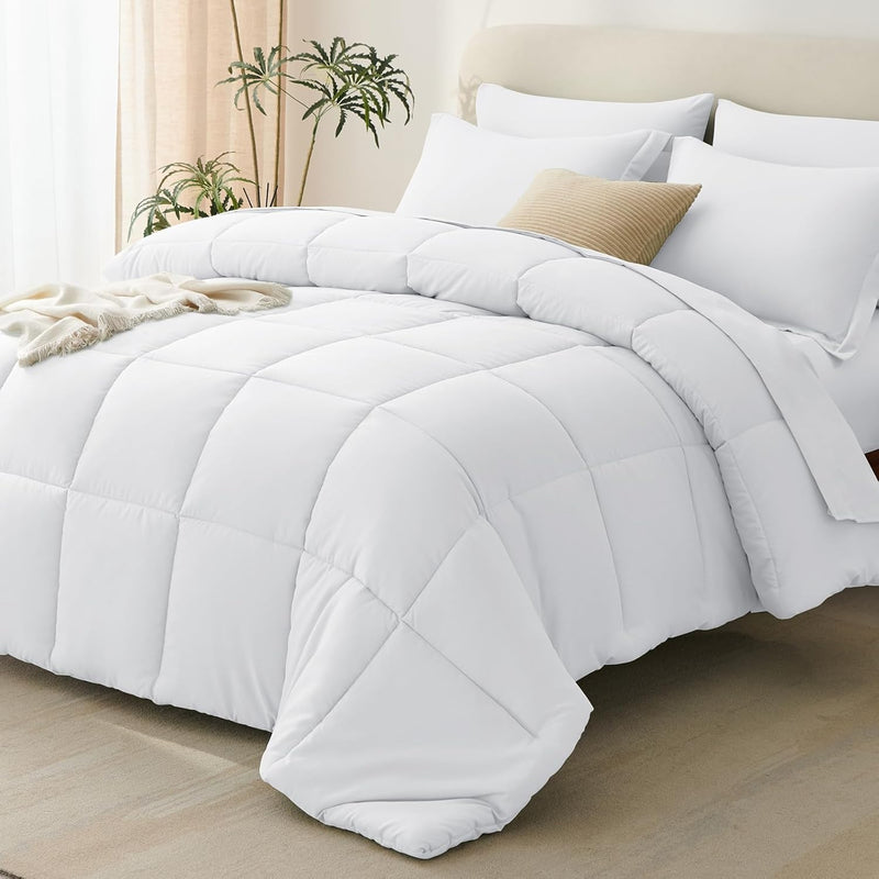 CozyLux King Size Comforter Set Sage Green - 7 Pieces Bed in a Bag King, Okeo-Tex Certifited Bedding Set, All Season Soft Bed Set with Down Alternative Comforter, Sheets, Pillowcases & Pillow Shams