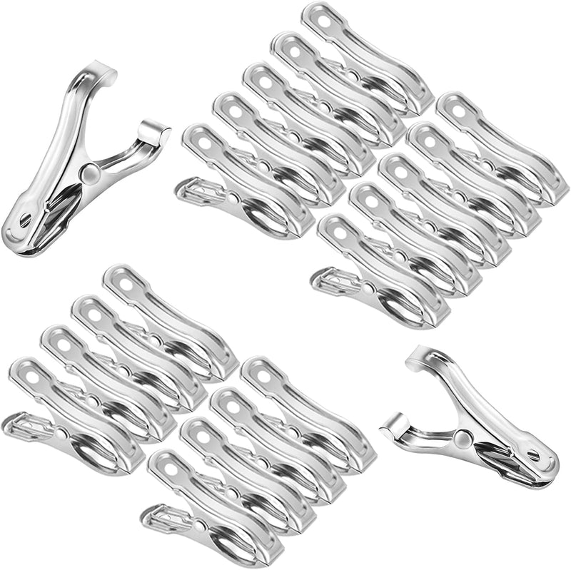 40 PCS Garden Clips, Greenhouse Clamps Made of Stainless Steel, Greenhouse Clips for Netting, Have a Strong Grip to Hold Down the Shade Cloth or Plant Cover on Garden Hoops