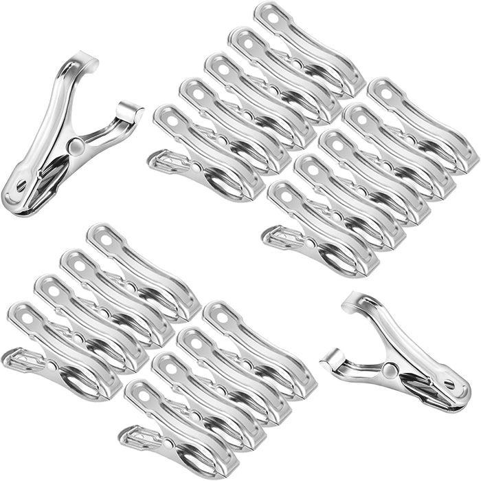 40 PCS Garden Clips, Greenhouse Clamps Made of Stainless Steel, Greenhouse Clips for Netting, Have a Strong Grip to Hold Down the Shade Cloth or Plant Cover on Garden Hoops