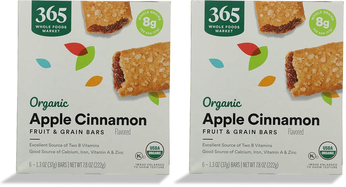 365 by Whole Foods Market Organic Cereal Bars Variety Pack - Apple, Strawberry, Mixed Berry, Blueberry (6 Count Each, 7.8 Ounce Boxes)