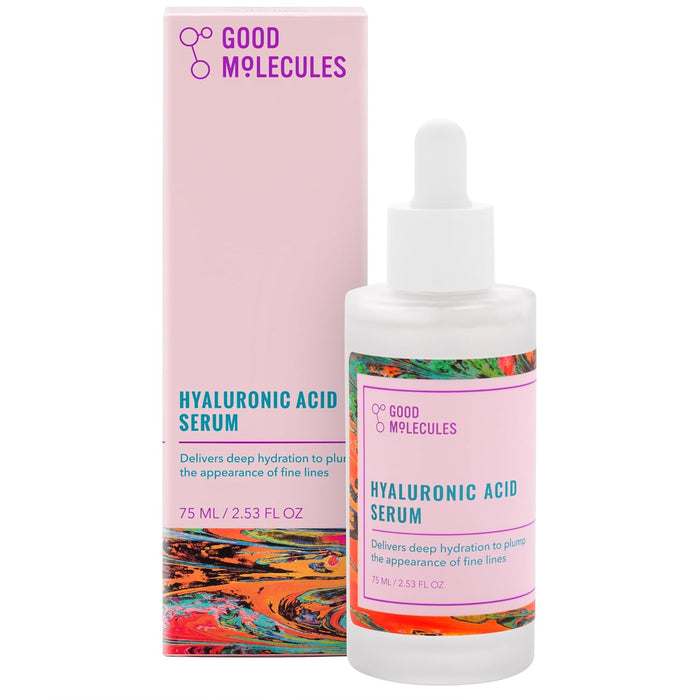 Good Molecules Hyaluronic Acid Serum - 1% Hyaluronic Acid Non-greasy Ultra Hydrating Serum, Facial Moisturizer for Plumper Skin, Skin Care for Face