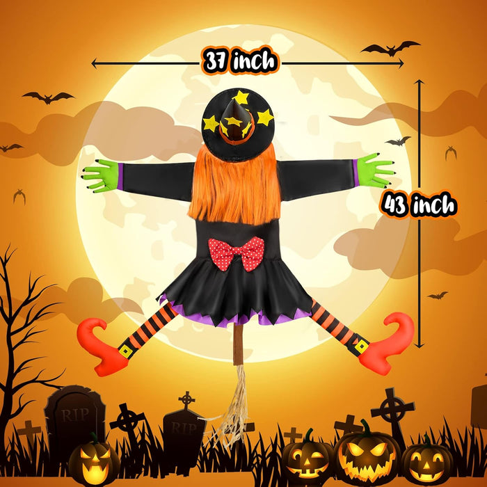 Halloween Decorations Outdoor Crashing Witch: Flying Crashed Witches Hanging into Tree - Halloween Decor for Yard Garden Porch
