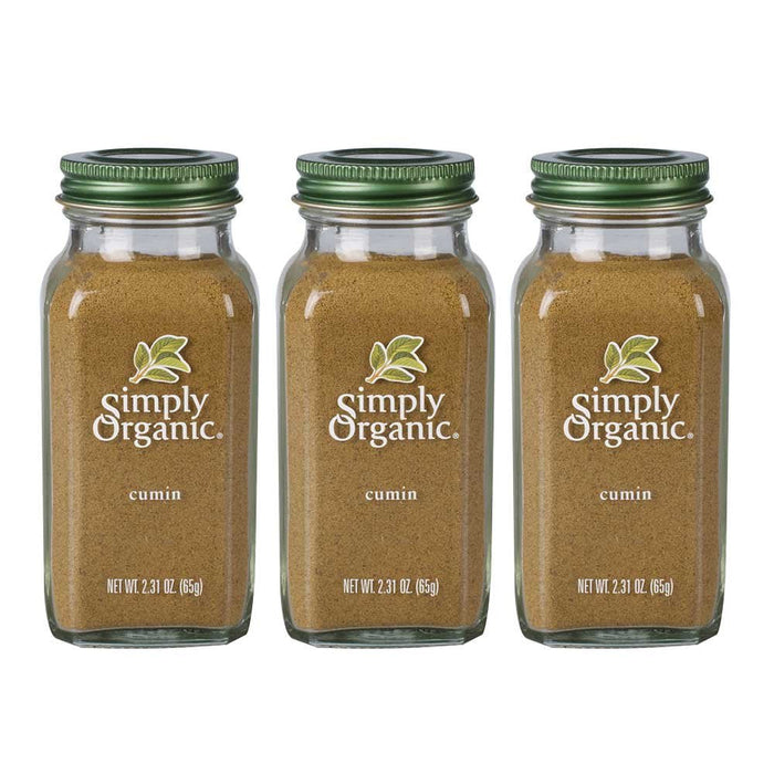 Simply Organic Ground Cumin Seed, 2.31 Ounce Glass Jar, Rich, Warm, Complex Earthy Spice Flavor, Certified Organic, Kosher