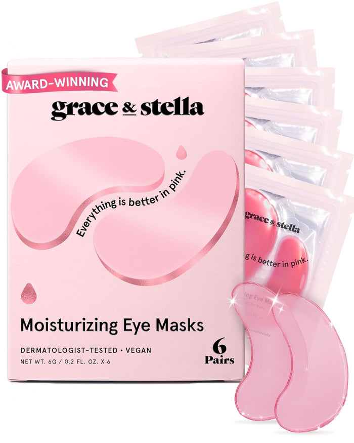grace & stella Under Eye Patches (12 pairs) Eye Masks for Puffy Eyes and Dark Circles - Stocking Stuffers, Christmas Gifts for Women - Gifts for Birthdays, Bachelorette Party, Bridesmaids, Self Care