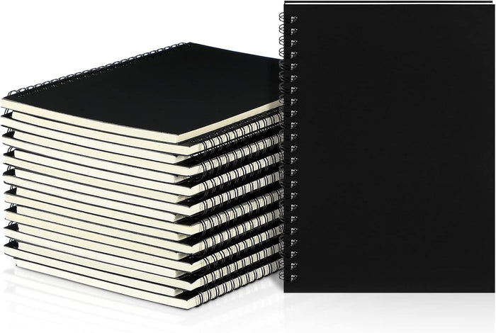 Yahenda Spiral Notebook Bulk A5 Journal Lined 8.3'' x 5.5'' Writing Composition Paper Small Notepad Subject Notebook for Students Office Business Back to School Supplies(Black,200 Pcs)