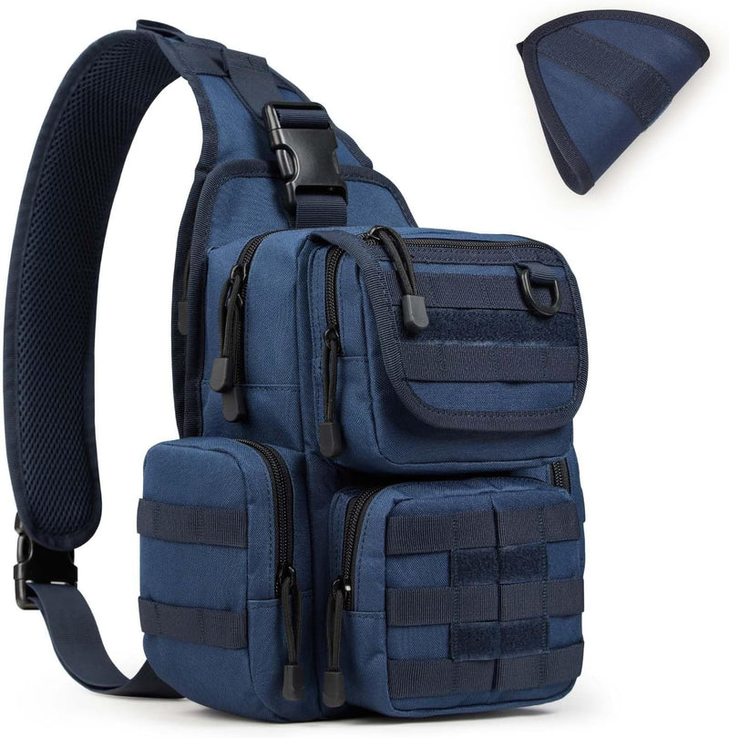 G4Free Tactical EDC Sling Bag Pack with Adjustable Holster Sling Shoulder Assault Range Backpack(Tan)