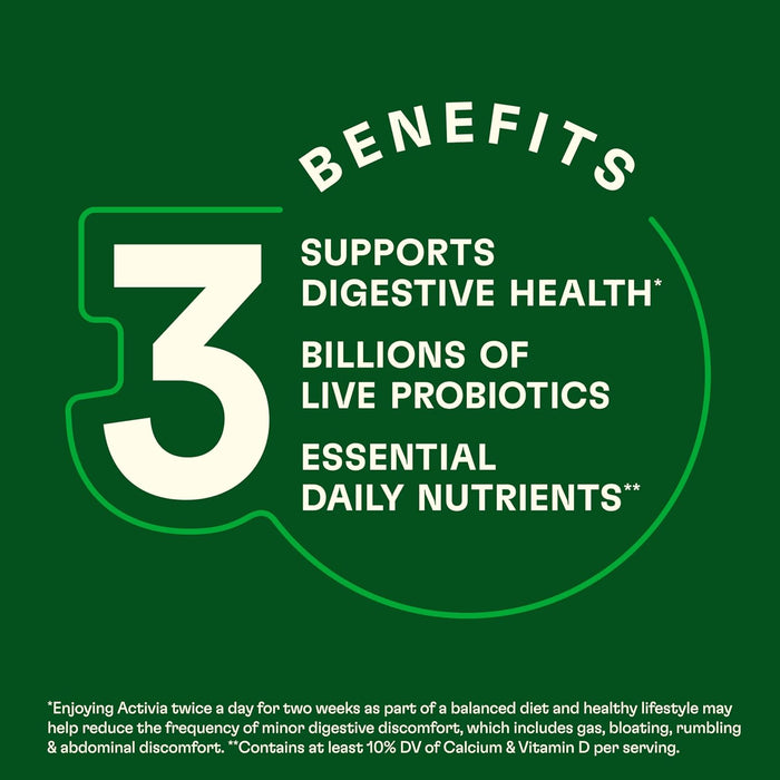 Activia Probiotic Dailies Strawberry Low Fat Yogurt Drinks, Delicious Daily Probiotic Yogurt Drinks to Help Support Gut Health, 3.1 fl oz, 8 count