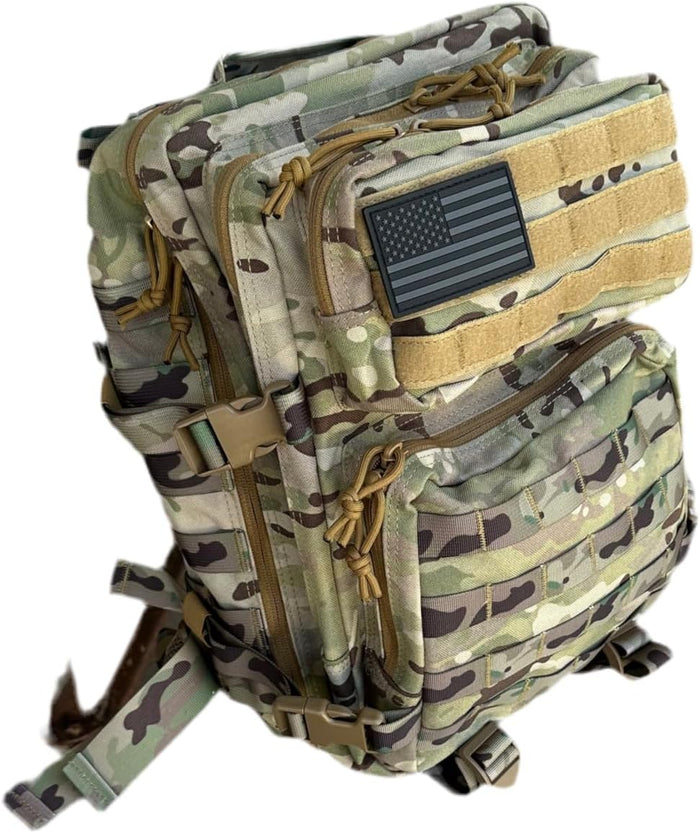 40L Tactical Backpack – 900D/1000D Molle Assault Pack, 3-Day Survival, Hiking, Camping, Travel Gear (BLACKOUT STEALTH)