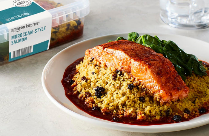 Amazon Kitchen, Moroccan Style Salmon, Single Serve Meal, 12 oz