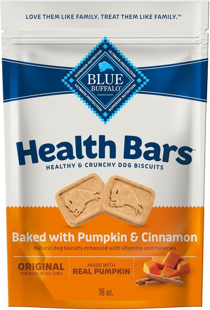 Blue Buffalo Health Bars Crunchy Dog Biscuits, Oven-Baked With Natural Ingredients, Bacon, Egg & Cheese , 16-oz Bag