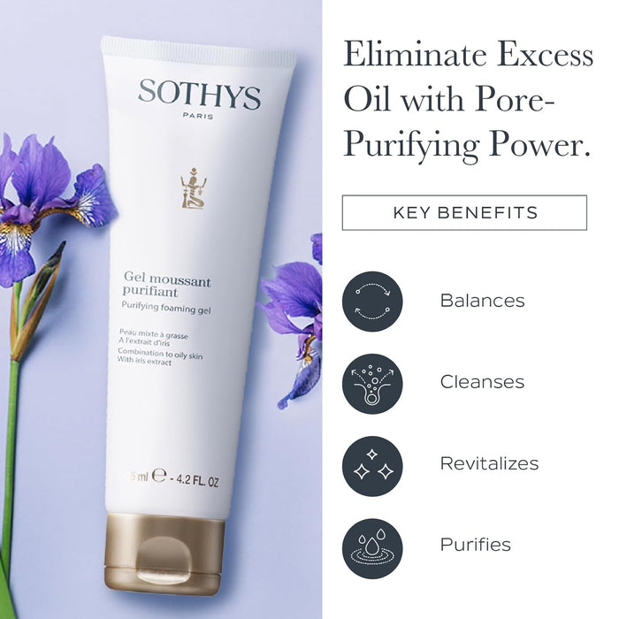 SOTHYS Purifying Foaming Gel | Gentle Face Cleanser for Oily or Combination Skin
